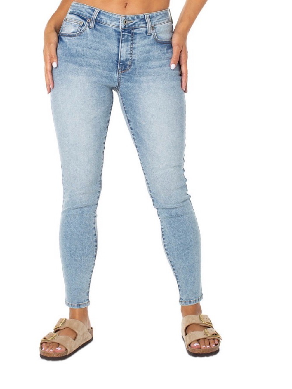 Celebrity Pink Light Blue High-Rise Skinny Jeans